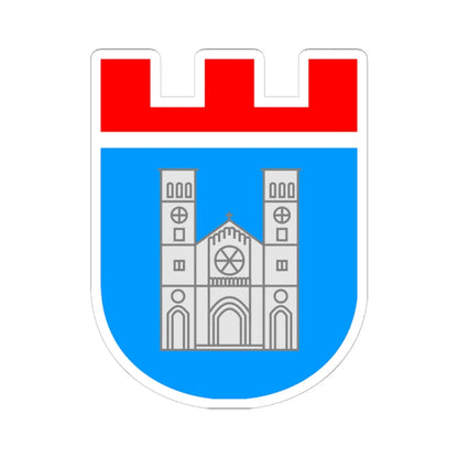 Coat of Arms of Siroki Brijeg (Bosnia and Herzegovina) (Coat of Arms) STICKER Vinyl Kiss-Cut Decal 6 Inch White - The Sticker Space
