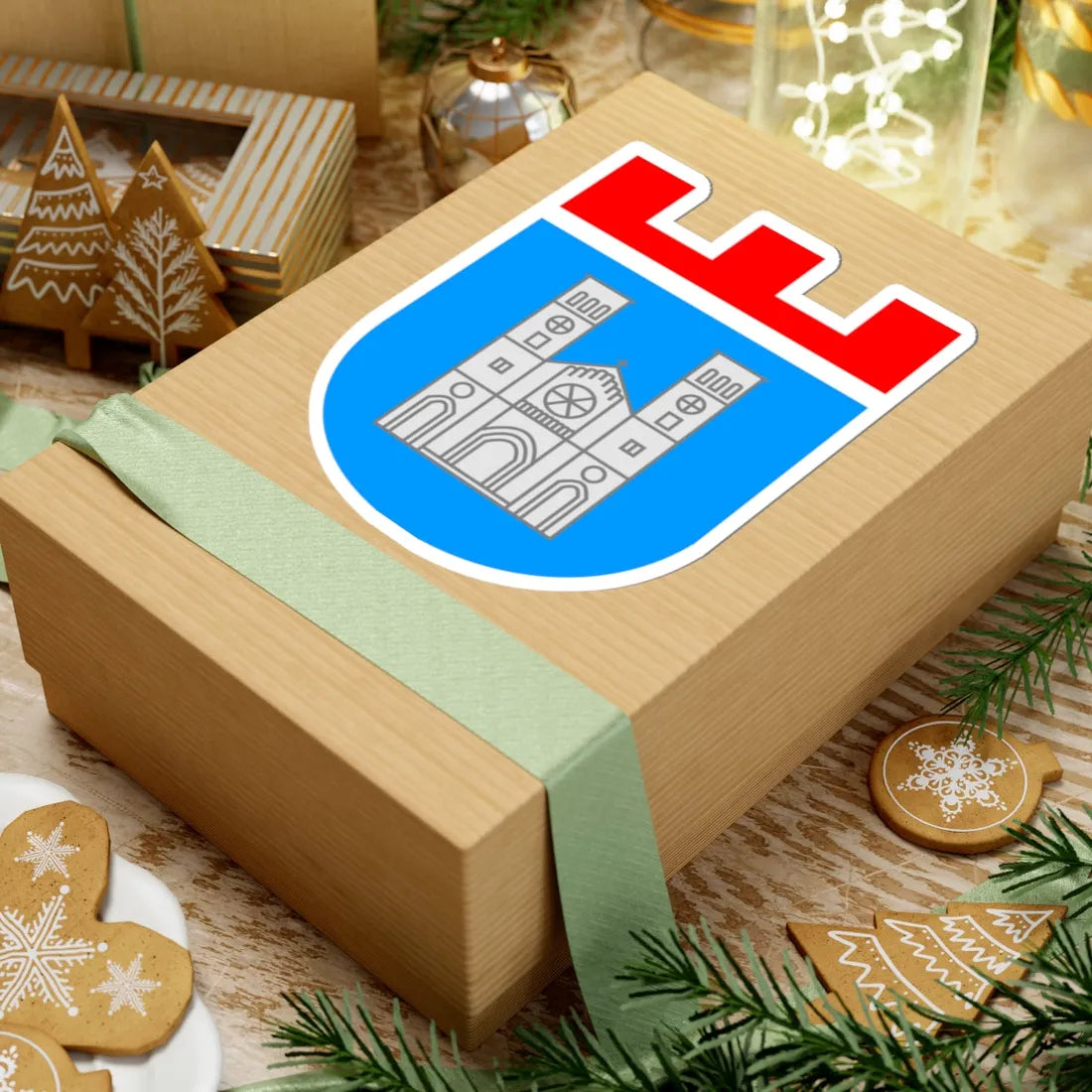 Coat of Arms of Siroki Brijeg (Bosnia and Herzegovina) (Coat of Arms) STICKER Vinyl Kiss-Cut Decal - The Sticker Space