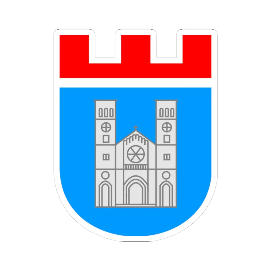 Coat of Arms of Siroki Brijeg (Bosnia and Herzegovina) (Coat of Arms) STICKER Vinyl Kiss-Cut Decal - The Sticker Space