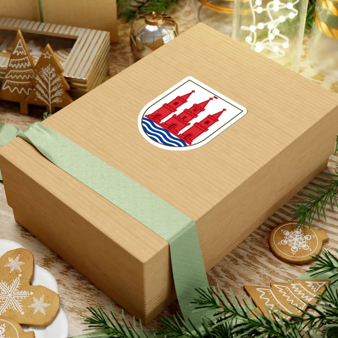 Coat of arms of Skanderborg (Denmark) (Coat of Arms) STICKER Vinyl Kiss-Cut Decal - The Sticker Space