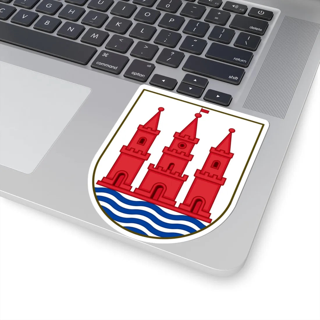 Coat of arms of Skanderborg (Denmark) (Coat of Arms) STICKER Vinyl Kiss-Cut Decal - The Sticker Space