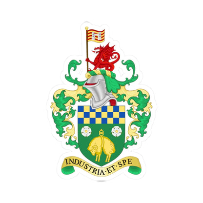 Coat of arms of Skipton (England) (Coat of Arms) STICKER Vinyl Kiss-Cut Decal 2 Inch White - The Sticker Space