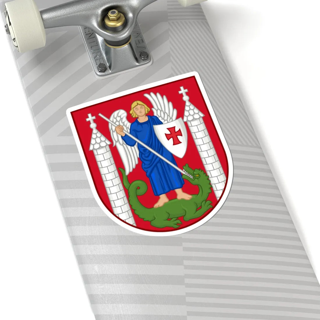 Coat of arms of Slagelse (Denmark) (Coat of Arms) STICKER Vinyl Kiss-Cut Decal - The Sticker Space
