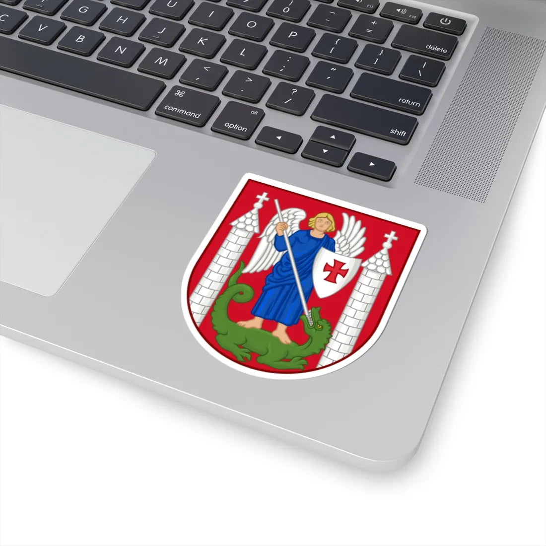 Coat of arms of Slagelse (Denmark) (Coat of Arms) STICKER Vinyl Kiss-Cut Decal - The Sticker Space