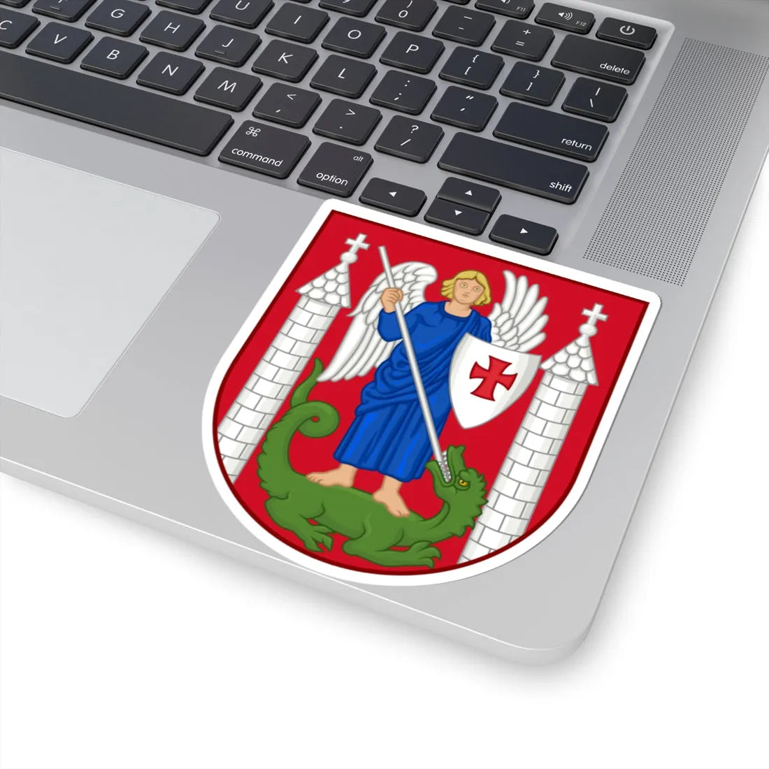 Coat of arms of Slagelse (Denmark) (Coat of Arms) STICKER Vinyl Kiss-Cut Decal - The Sticker Space