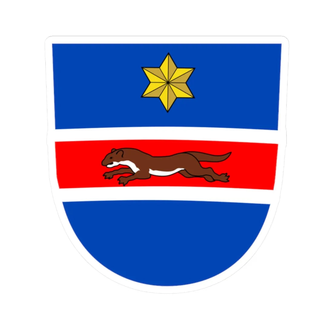 Coat of arms of Slavonia (Croatia) (Coat of Arms) STICKER Vinyl Kiss-Cut Decal 2 Inch White - The Sticker Space