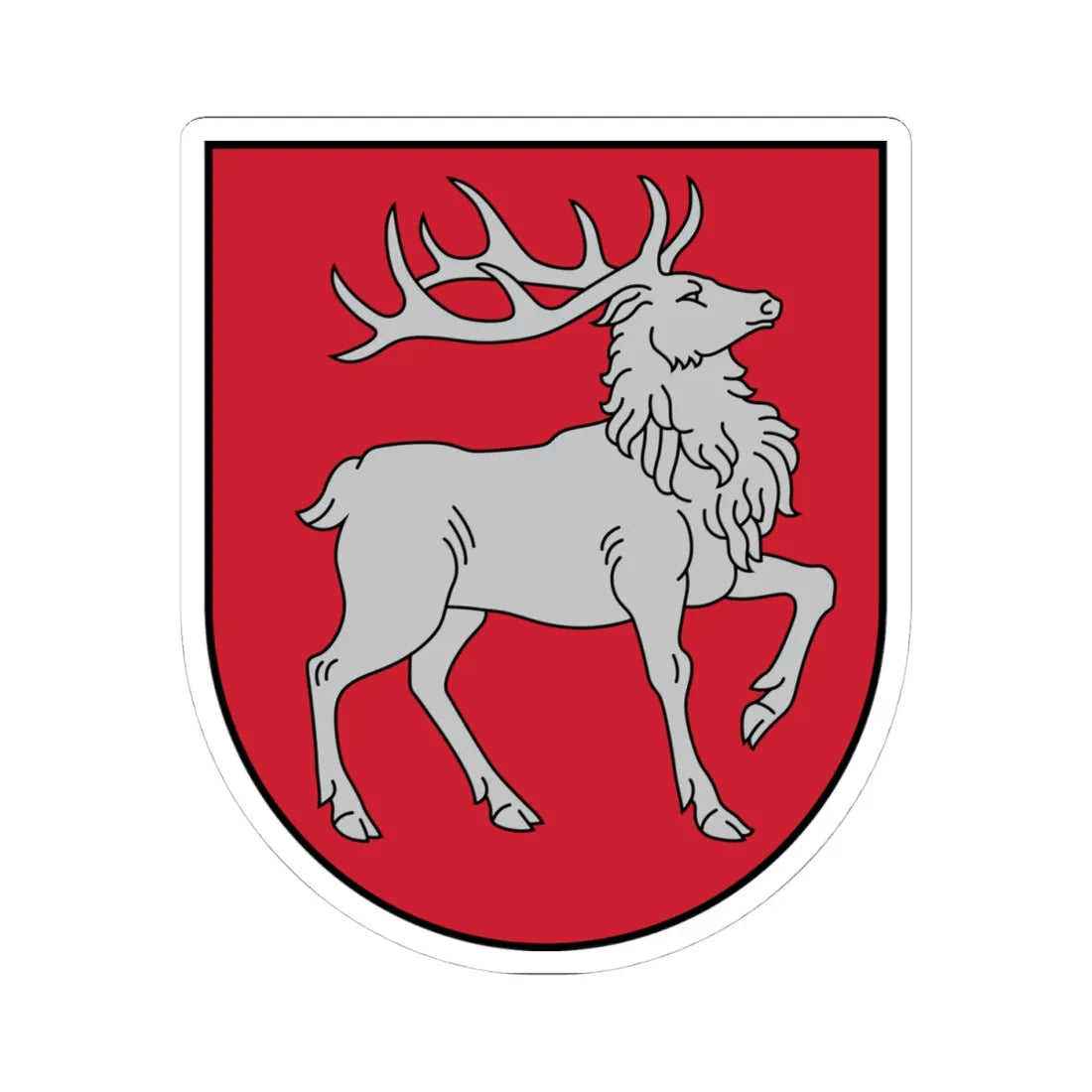 Coat of arms of Sēlija (Latvia) (Coat of Arms) STICKER Vinyl Kiss-Cut Decal 4 Inch White - The Sticker Space