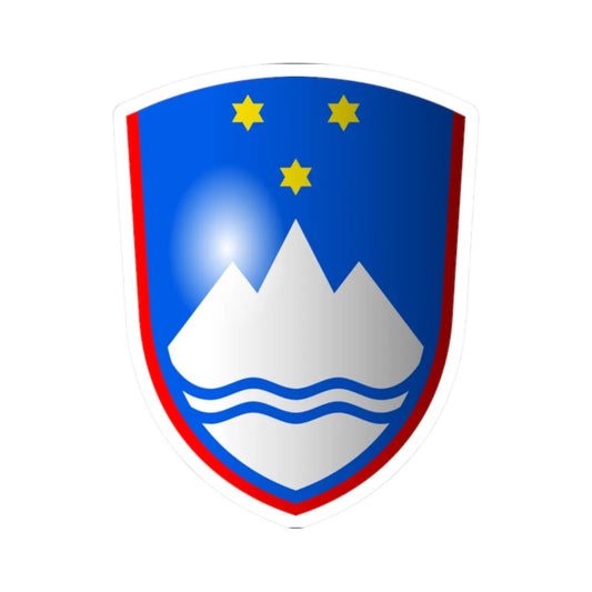 Coat of arms of Slovenia 3d (Slovenia) (Coat of Arms) STICKER Vinyl Kiss-Cut Decal 2 Inch White - The Sticker Space