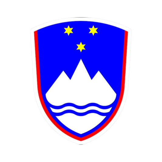 Coat of arms of Slovenia (Slovenia) (Coat of Arms) STICKER Vinyl Kiss-Cut Decal 2 Inch White - The Sticker Space