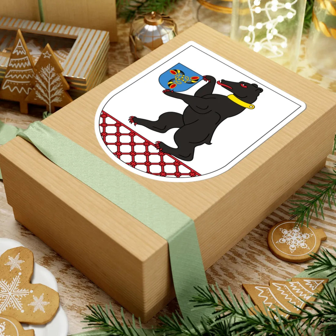 Coat of Arms of Smarhoń Belarus (Belarus) (Coat of Arms) STICKER Vinyl Kiss-Cut Decal - The Sticker Space