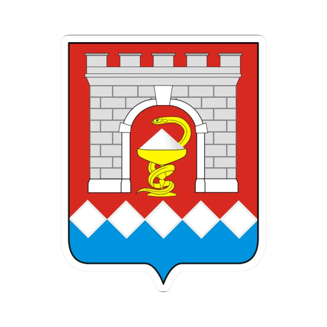 Coat of arms of Sol-Iletsk (Russia) (Coat of Arms) STICKER Vinyl Kiss-Cut Decal - The Sticker Space