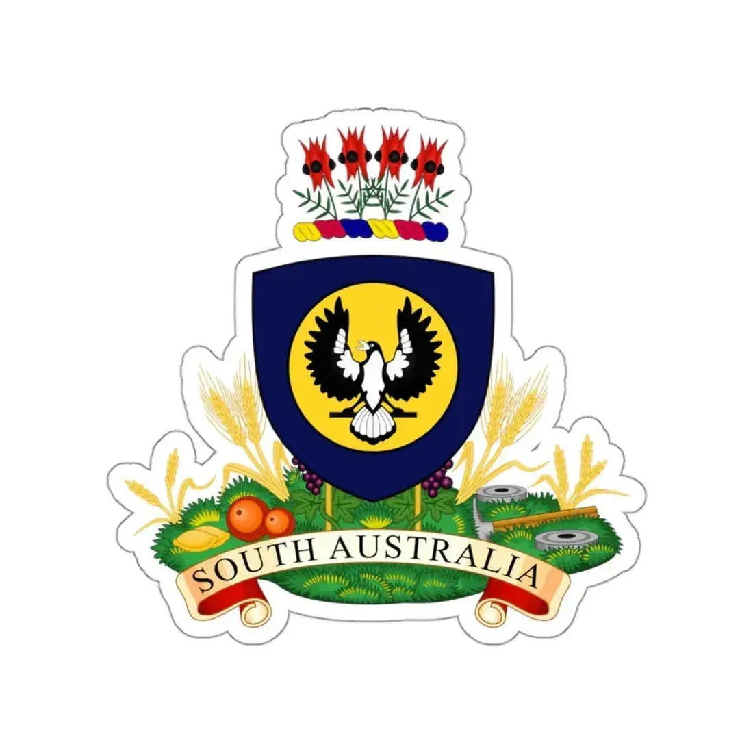 Coat of arms of South Australia STICKER Vinyl Die-Cut Decal - The Sticker Space