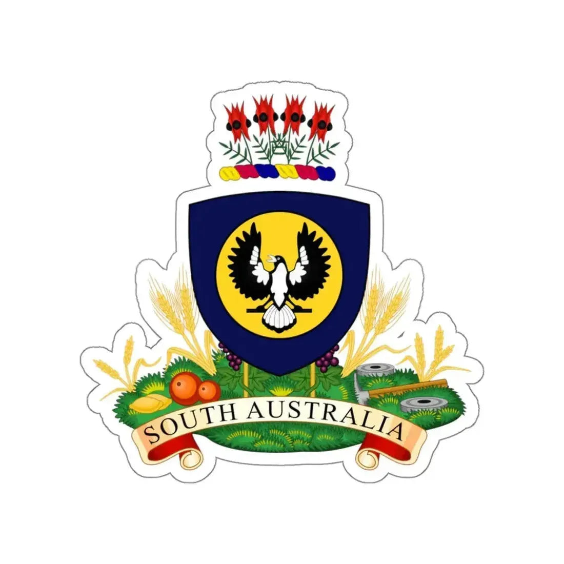 Coat of arms of South Australia STICKER Vinyl Die-Cut Decal - The Sticker Space