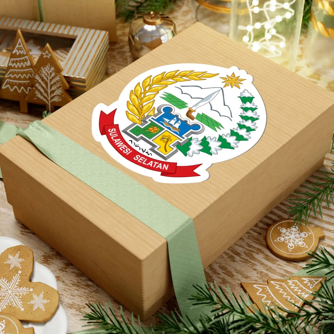 Coat of arms of South Sulawesi (Indonesia) (Coat of Arms) STICKER Vinyl Kiss-Cut Decal - The Sticker Space