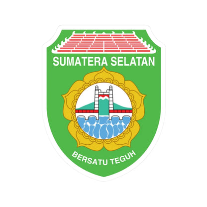 Coat of arms of South Sumatra (Indonesia) (Coat of Arms) STICKER Vinyl Kiss-Cut Decal 2 Inch White - The Sticker Space