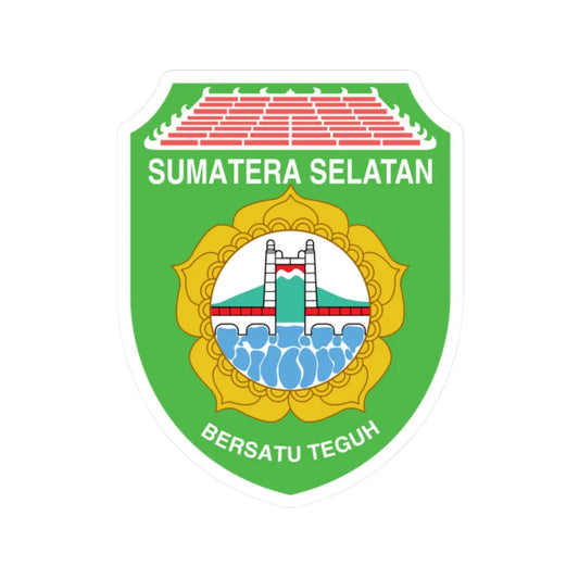 Coat of arms of South Sumatra (Indonesia) (Coat of Arms) STICKER Vinyl Kiss-Cut Decal 2 Inch White - The Sticker Space