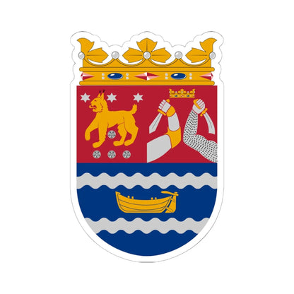 Coat of arms of Southern Finland Province (Finland) (Coat of Arms) STICKER Vinyl Kiss-Cut Decal 6 Inch White - The Sticker Space