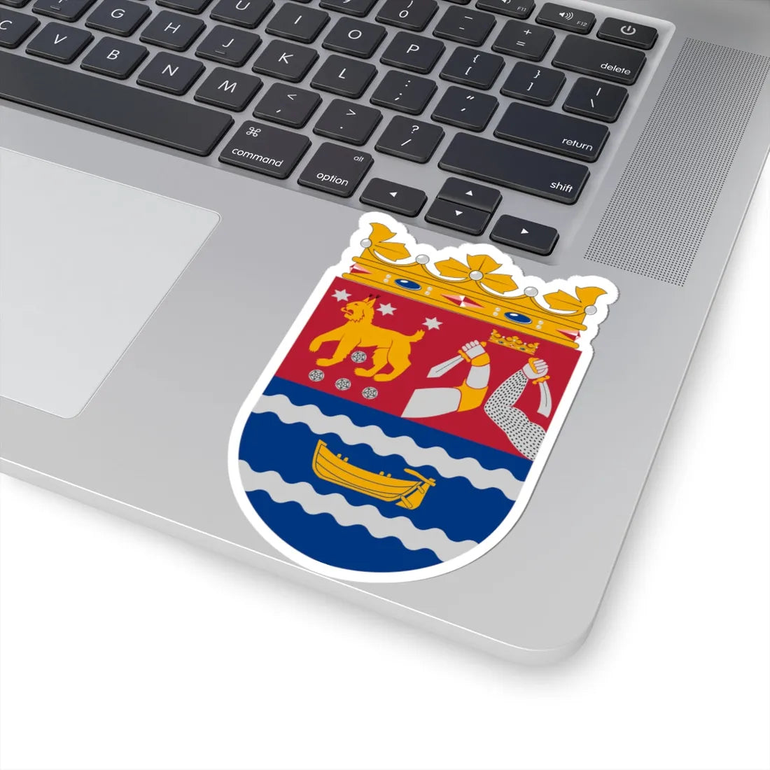 Coat of arms of Southern Finland Province (Finland) (Coat of Arms) STICKER Vinyl Kiss-Cut Decal - The Sticker Space
