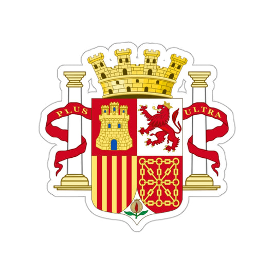 Coat of Arms of Spain (1868-1870 and 1873-1874) STICKER Vinyl Die-Cut Decal-White-The Sticker Space