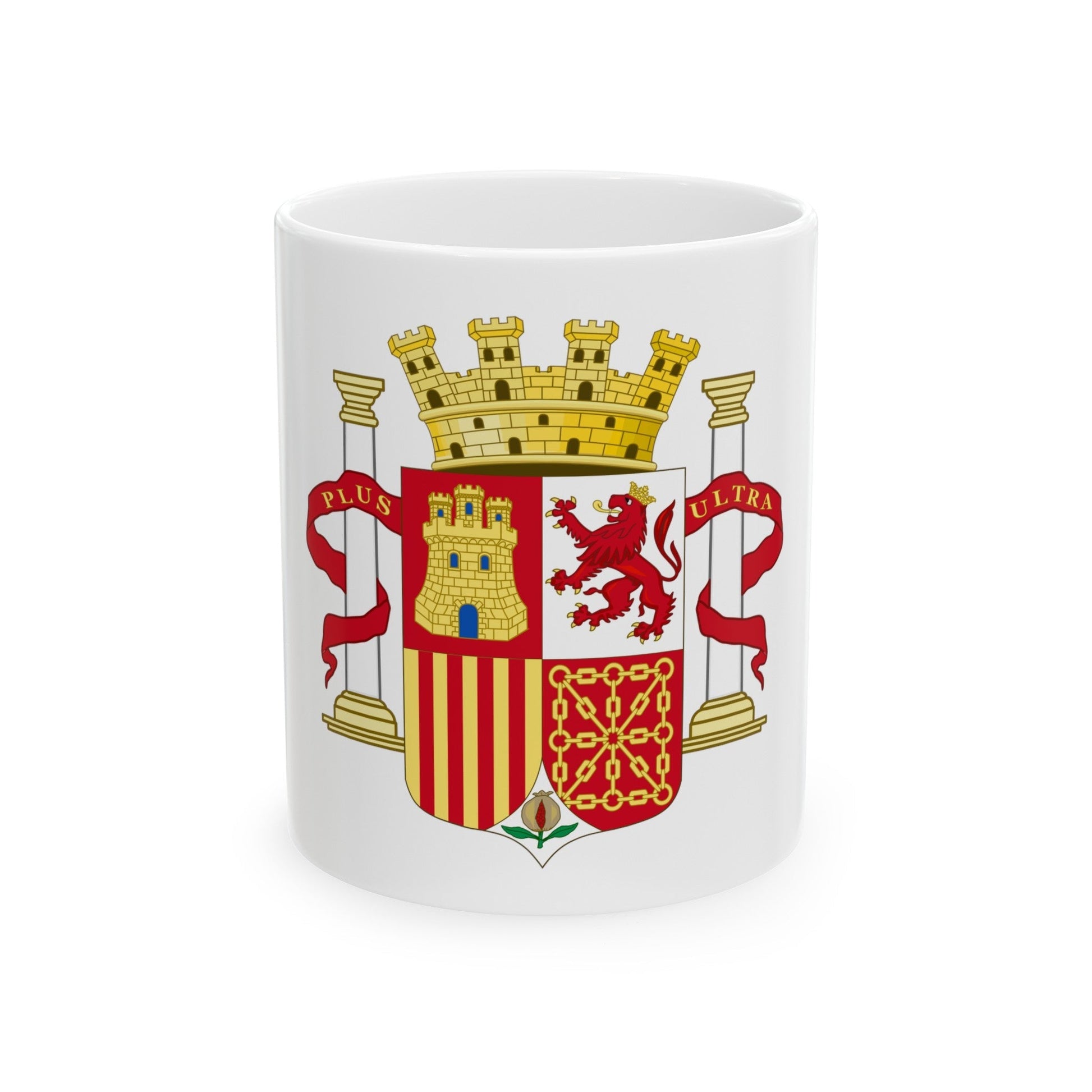 Coat of Arms of Spain (1868-1870 and 1873-1874) - White Coffee Mug-11oz-The Sticker Space