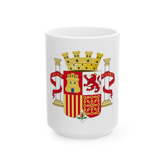 Coat of Arms of Spain (1868-1870 and 1873-1874) - White Coffee Mug-15oz-The Sticker Space