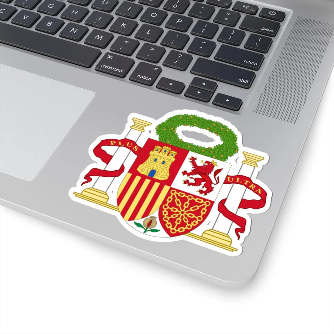 Coat of Arms of Spain-1868 Proposal with the Civic Crown (Spain) (Coat of Arms) STICKER Vinyl Kiss-Cut Decal - The Sticker Space