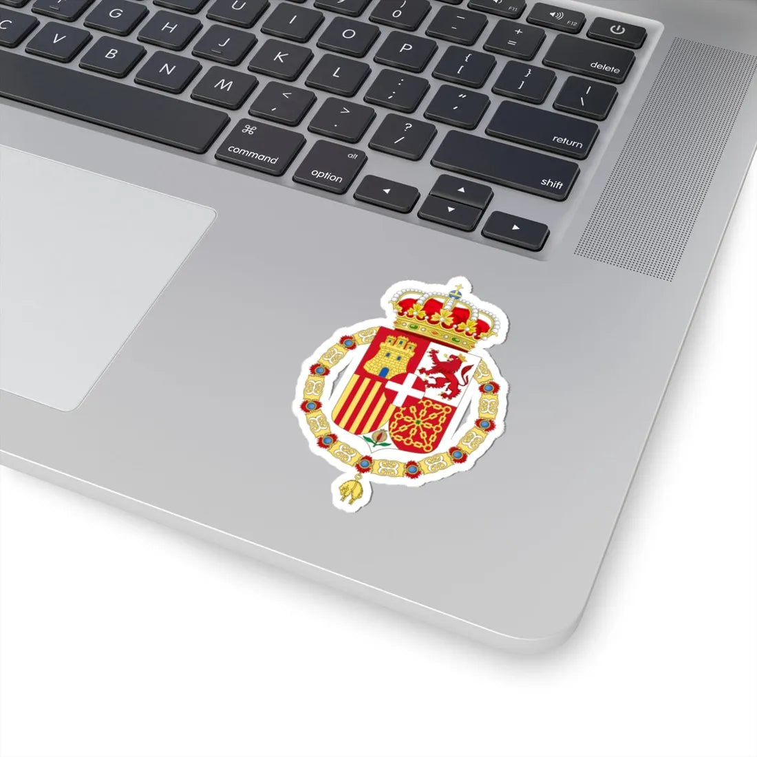 Coat of Arms of Spain 1871-1873 Golden Fleece Variant (Spain) (Coat of Arms) STICKER Vinyl Kiss-Cut Decal - The Sticker Space