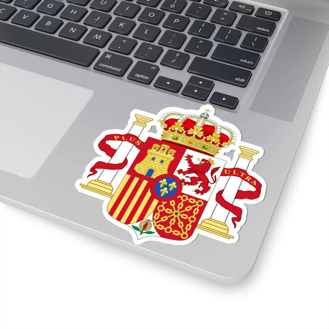 Coat of Arms of Spain 1874-1931 Pillars of Hercules Variant (Spain) (Coat of Arms) STICKER Vinyl Kiss-Cut Decal - The Sticker Space
