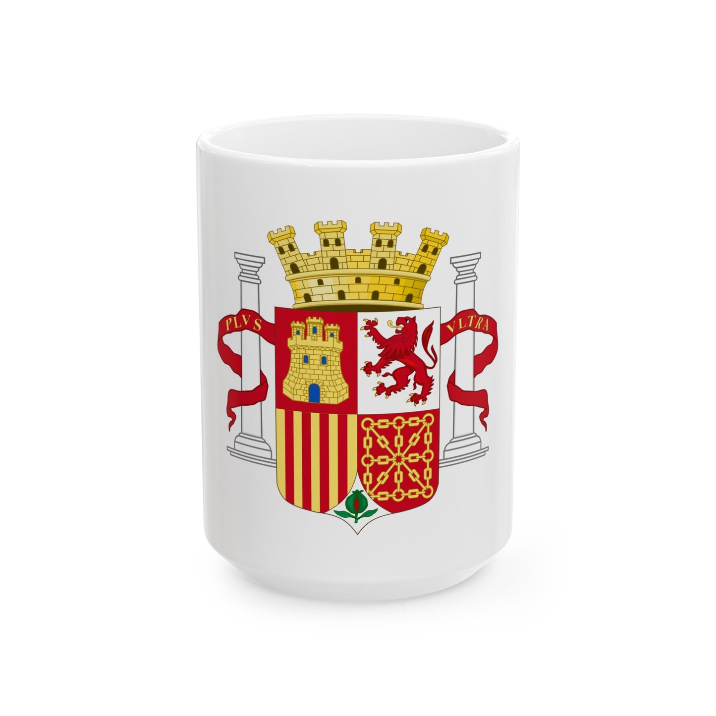 Coat of Arms of Spain (1931-1939) - White Coffee Mug-15oz-The Sticker Space