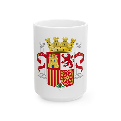 Coat of Arms of Spain (1931-1939) - White Coffee Mug-15oz-The Sticker Space