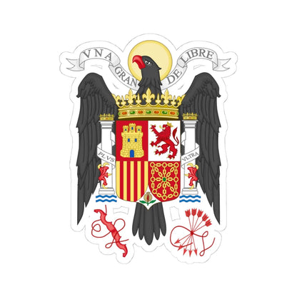 Coat of Arms of Spain 1939-1945-Bureaucratic Variant (Spain) (Coat of Arms) STICKER Vinyl Kiss-Cut Decal 4 Inch White - The Sticker Space