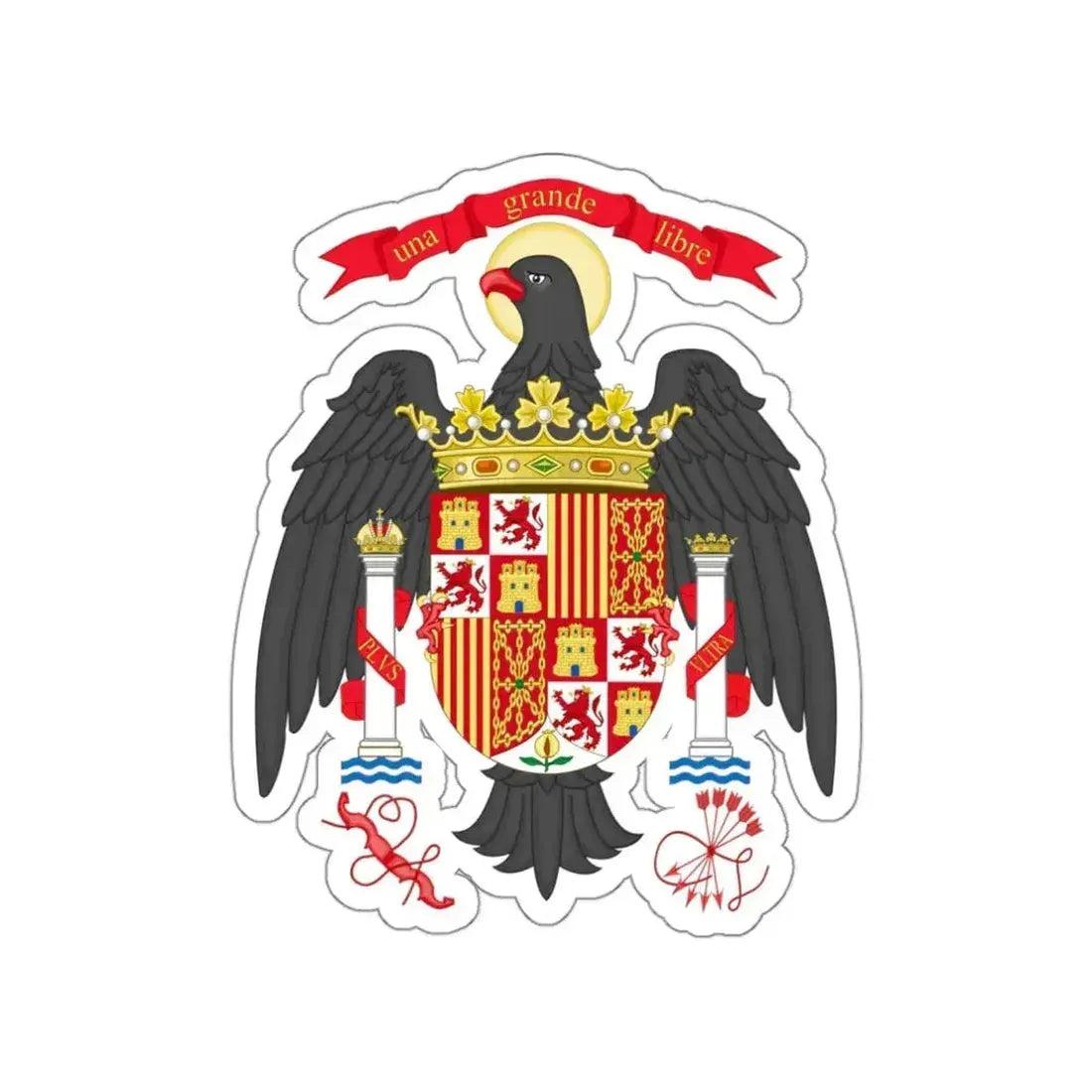 Coat of Arms of Spain (1977-1981) STICKER Vinyl Die-Cut Decal 3 Inch - The Sticker Space