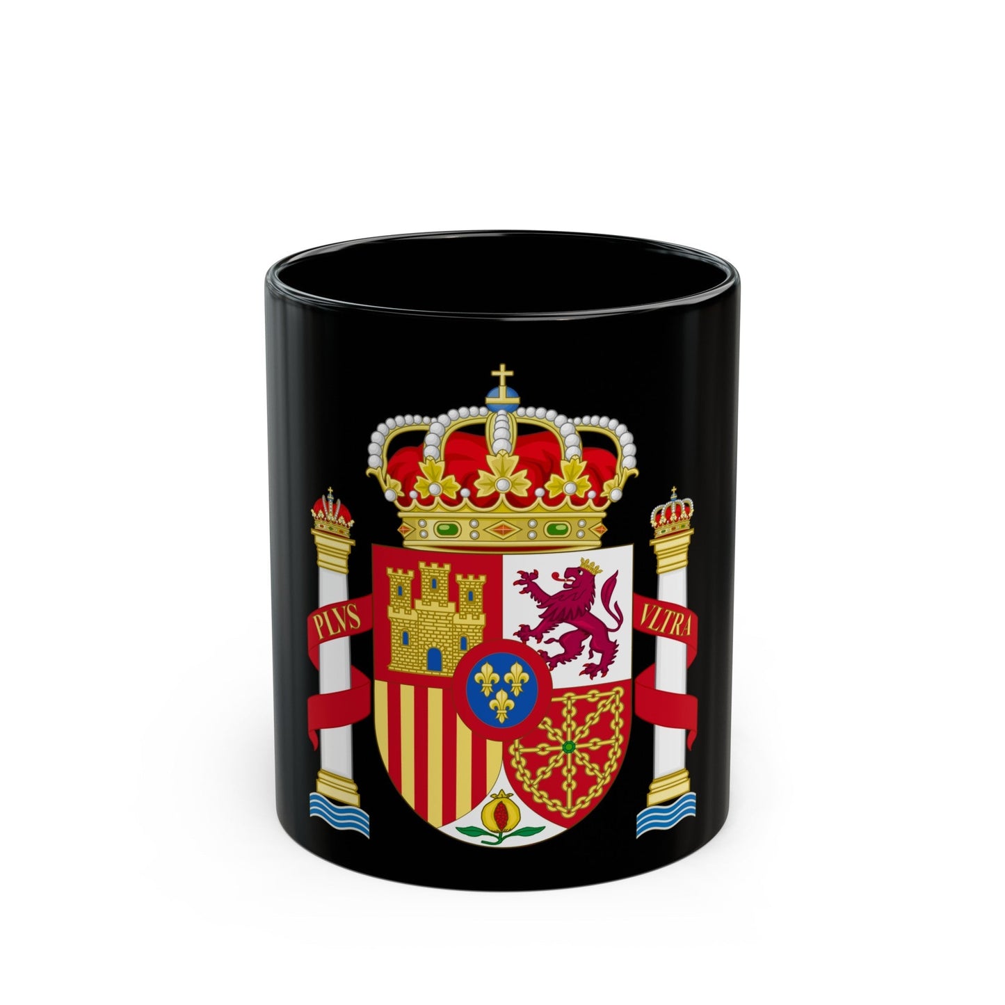 Coat of Arms of Spain - Black Coffee Mug-11oz-The Sticker Space