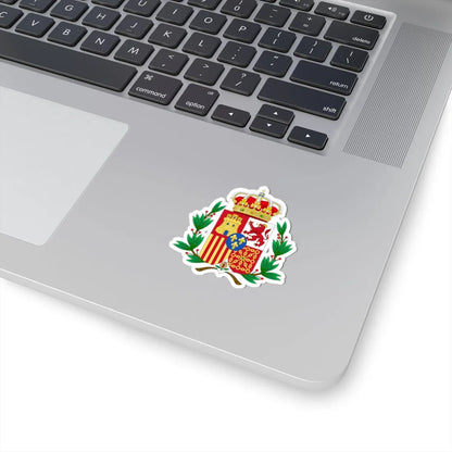 Coat of Arms of Spain c.1883-1931 Laurel Variant (Spain) (Coat of Arms) STICKER Vinyl Kiss-Cut Decal - The Sticker Space