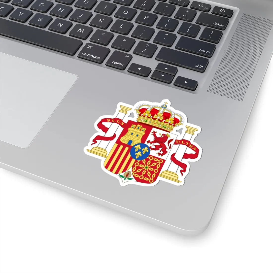 Coat of Arms of Spain c.1883-1931 Pillars of Hercules Variant (Spain) (Coat of Arms) STICKER Vinyl Kiss-Cut Decal - The Sticker Space