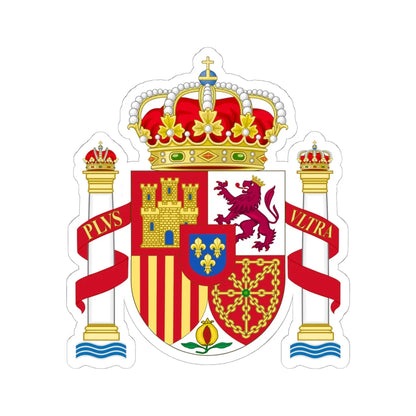 Coat of Arms of Spain corrections of heraldist requests (Spain) (Coat of Arms) STICKER Vinyl Kiss-Cut Decal 6 Inch White - The Sticker Space