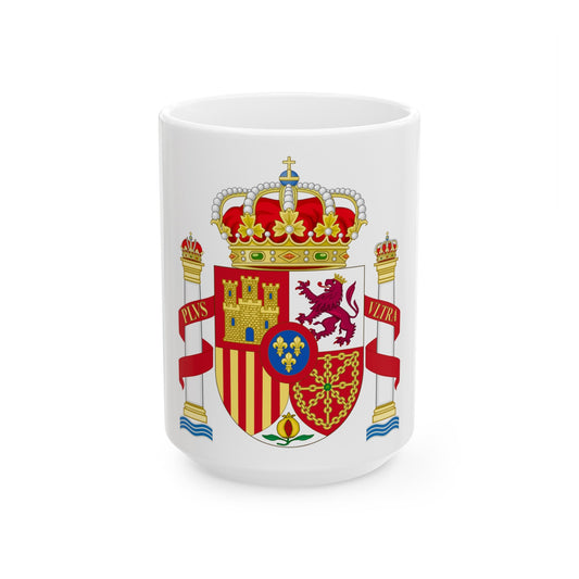 Coat of Arms of Spain - White Coffee Mug-15oz-The Sticker Space