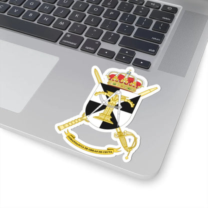 Coat of Arms of Spanish Army Ceuta Construction Command (Spain) (Coat of Arms) STICKER Vinyl Kiss-Cut Decal - The Sticker Space
