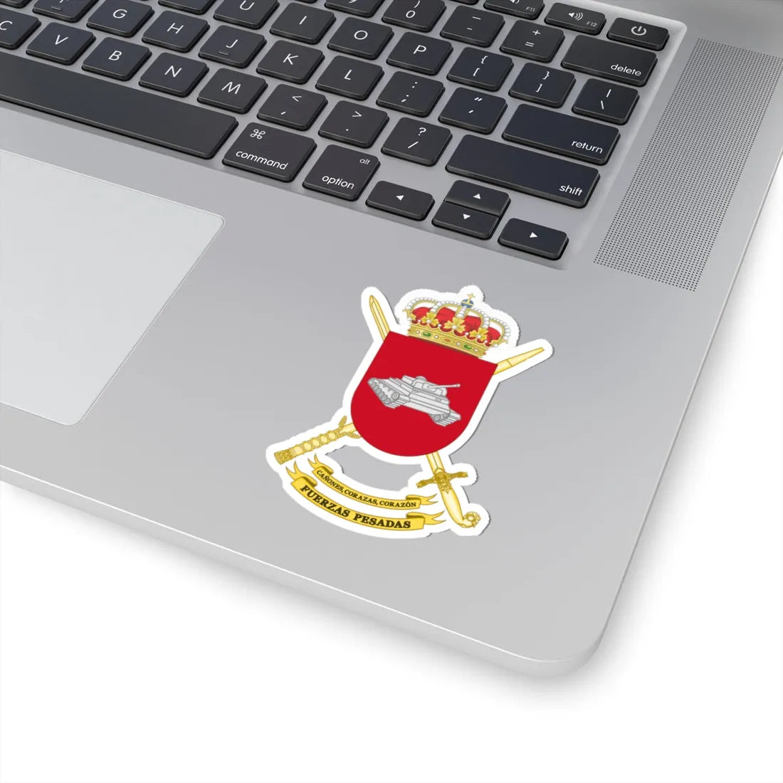 Coat of Arms of Spanish Army Heavy Forces (Spain) (Coat of Arms) STICKER Vinyl Kiss-Cut Decal - The Sticker Space