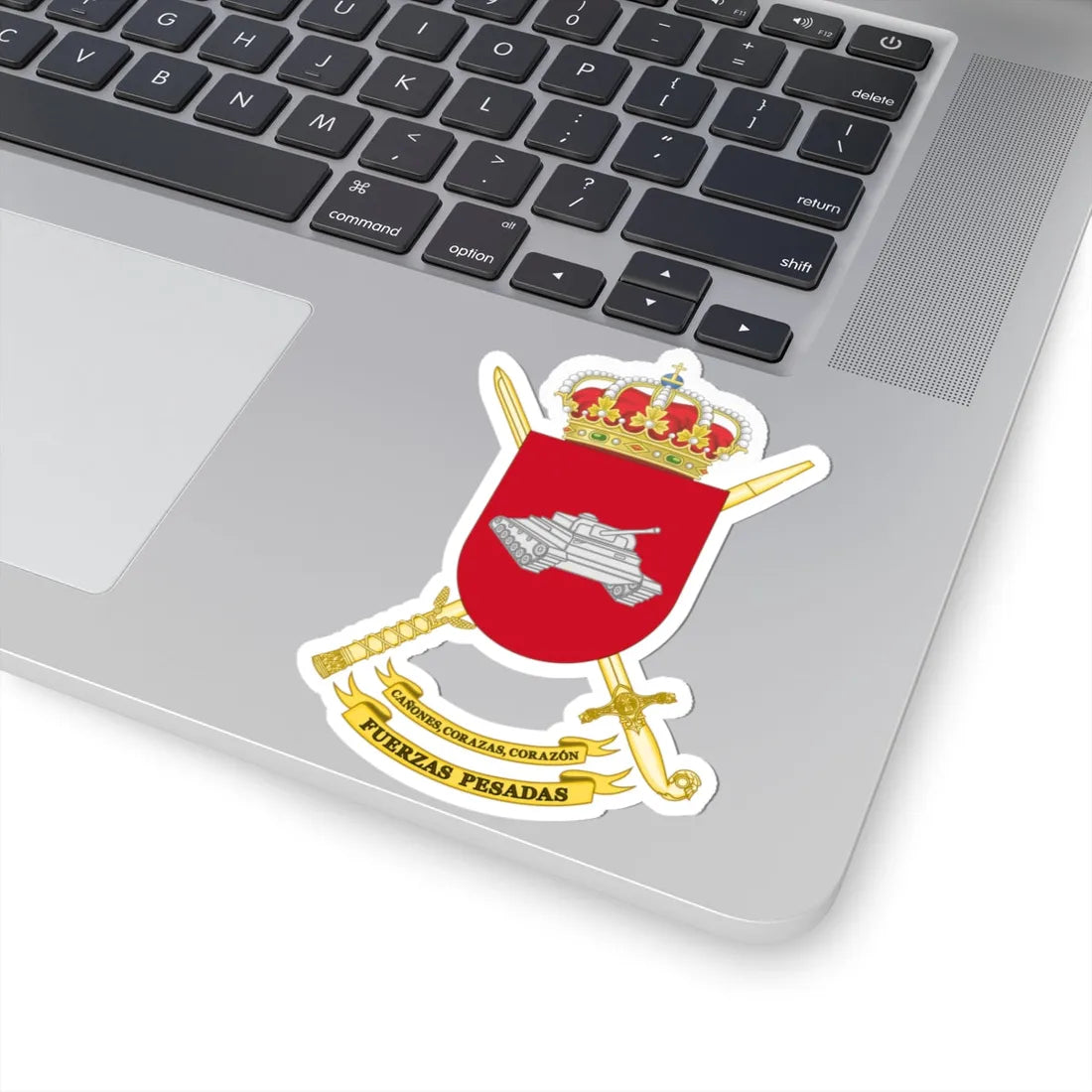 Coat of Arms of Spanish Army Heavy Forces (Spain) (Coat of Arms) STICKER Vinyl Kiss-Cut Decal - The Sticker Space