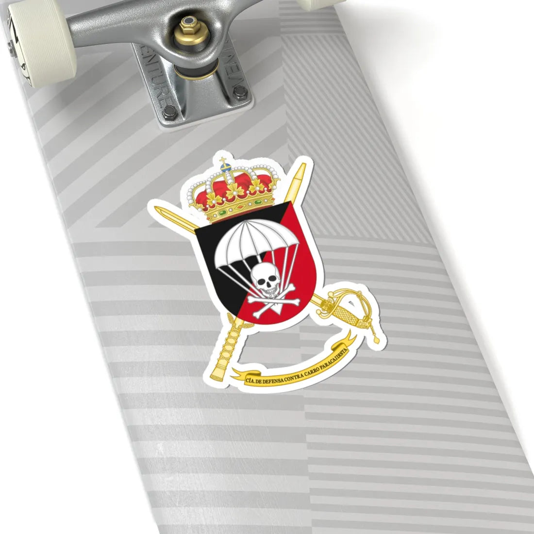 Coat of Arms of Spanish Army Paratrooper Brigade Anti-Tank Defense Company (Spain) (Coat of Arms) STICKER Vinyl Kiss-Cut Decal - The Sticker Space