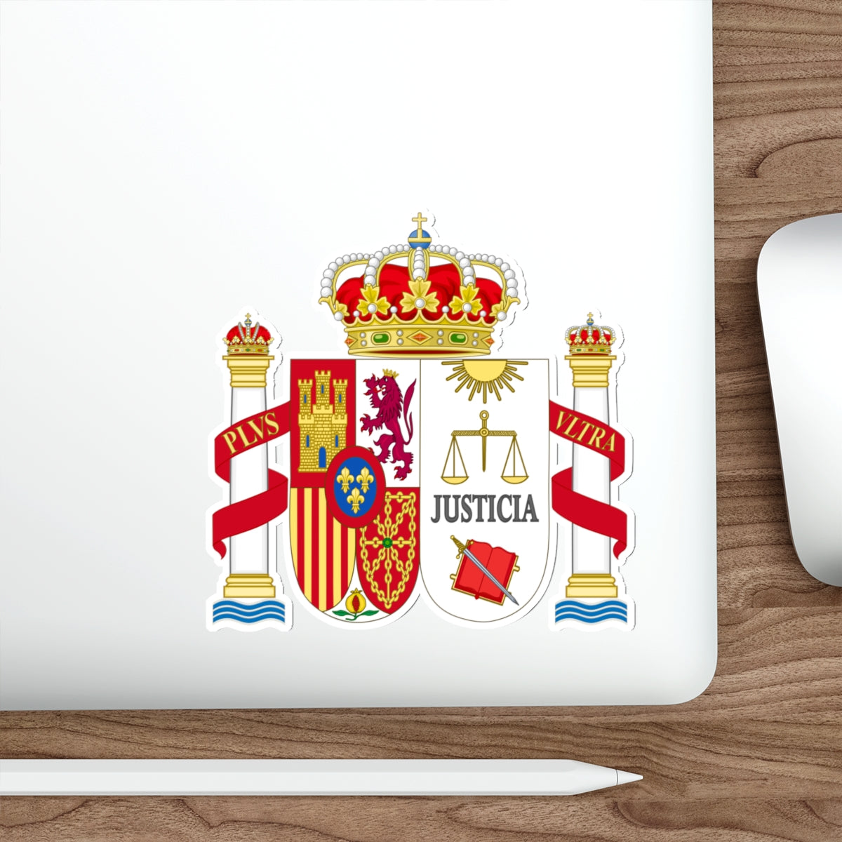 Coat of Arms of Spanish Judiciary Badges (Magistrates, Judges and Attorneys) STICKER Vinyl Die-Cut Decal-The Sticker Space