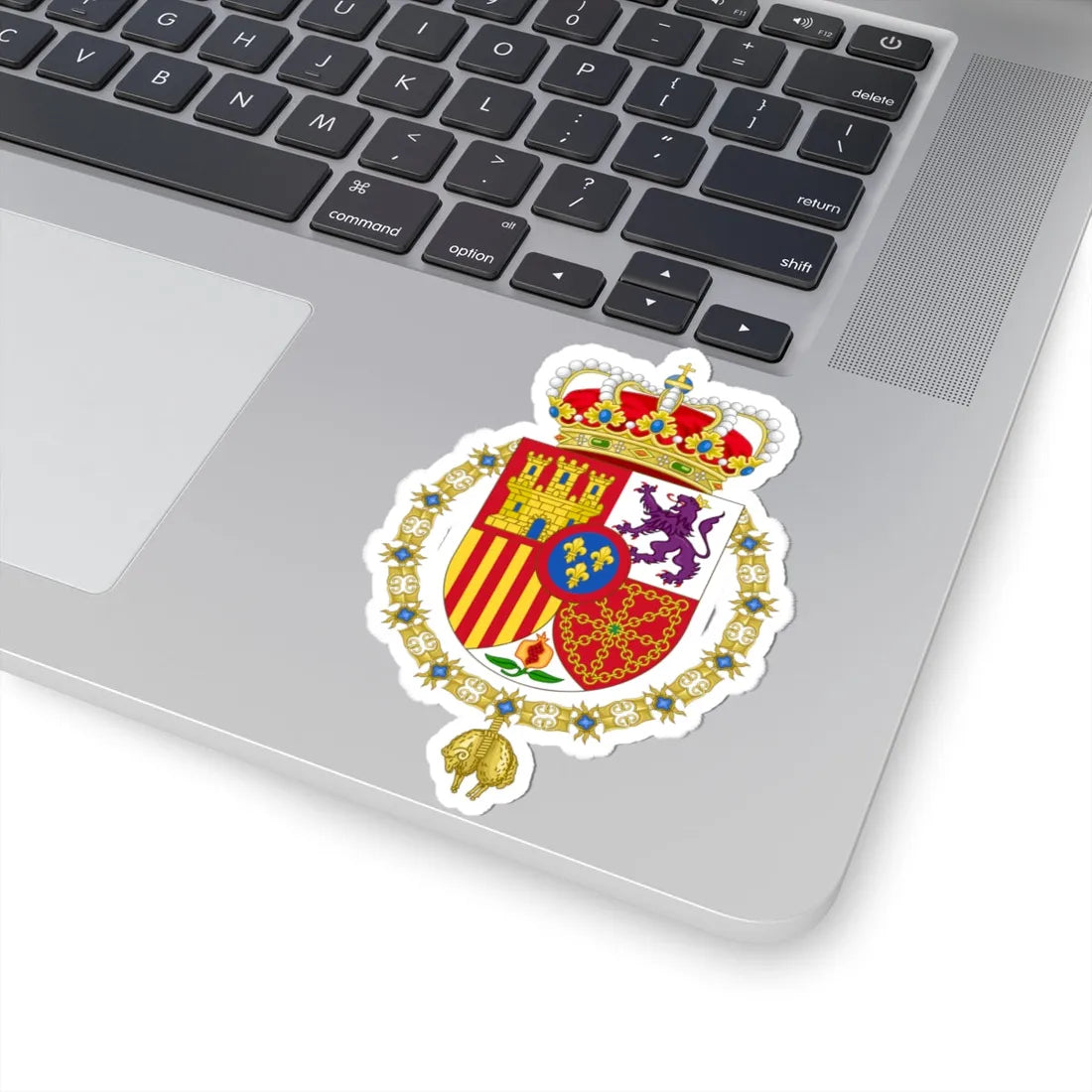 Coat of Arms of Spanish Monarch (Spain) (Coat of Arms) STICKER Vinyl Kiss-Cut Decal - The Sticker Space