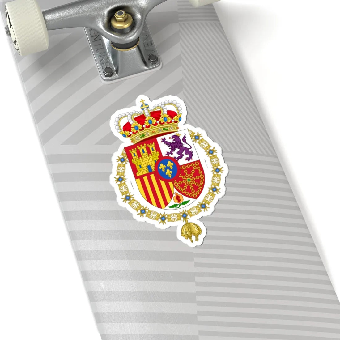 Coat of Arms of Spanish Monarch (Spain) (Coat of Arms) STICKER Vinyl Kiss-Cut Decal - The Sticker Space