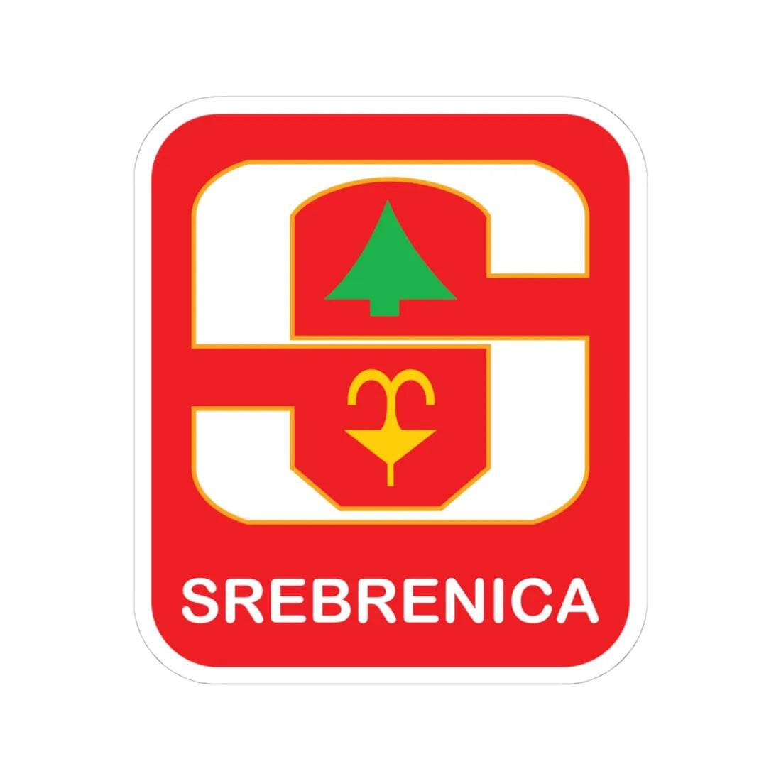 Coat of arms of Srebrenica (Bosnia and Herzegovina) (Coat of Arms) STICKER Vinyl Kiss-Cut Decal - The Sticker Space