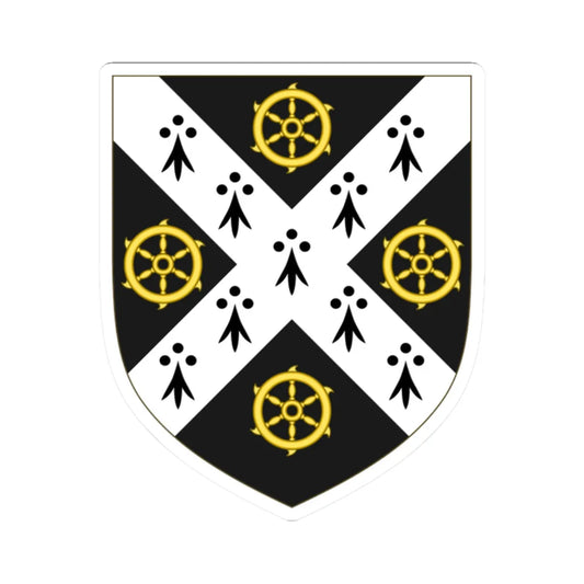 Coat of Arms of St Catherines College Oxford (England) (Coat of Arms) STICKER Vinyl Kiss-Cut Decal 2 Inch White - The Sticker Space