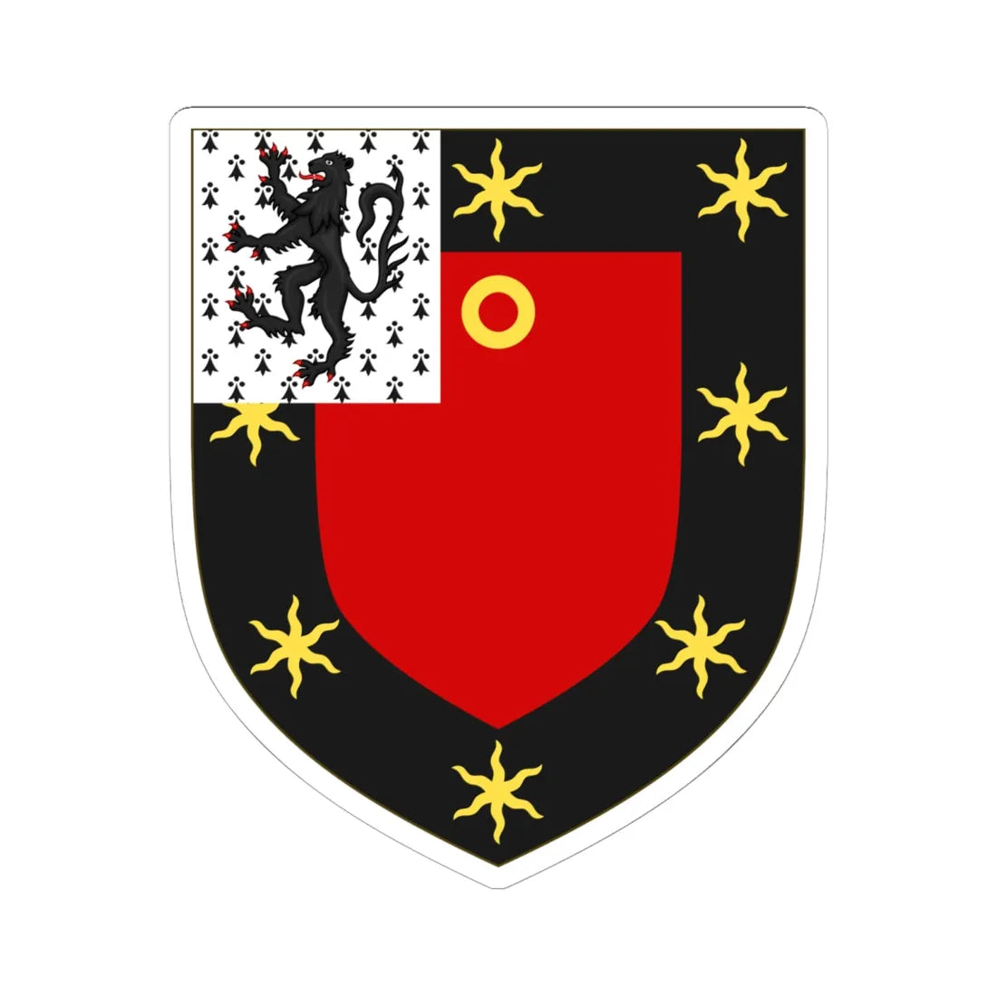 Coat of Arms of St Johns College Oxford (England) (Coat of Arms) STICKER Vinyl Kiss-Cut Decal 6 Inch White - The Sticker Space