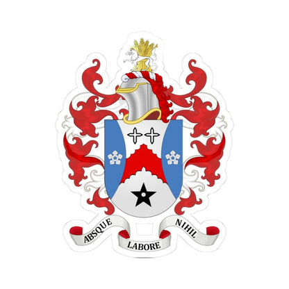 Coat of arms of Stalybridge (England) (Coat of Arms) STICKER Vinyl Kiss-Cut Decal 3 Inch White - The Sticker Space