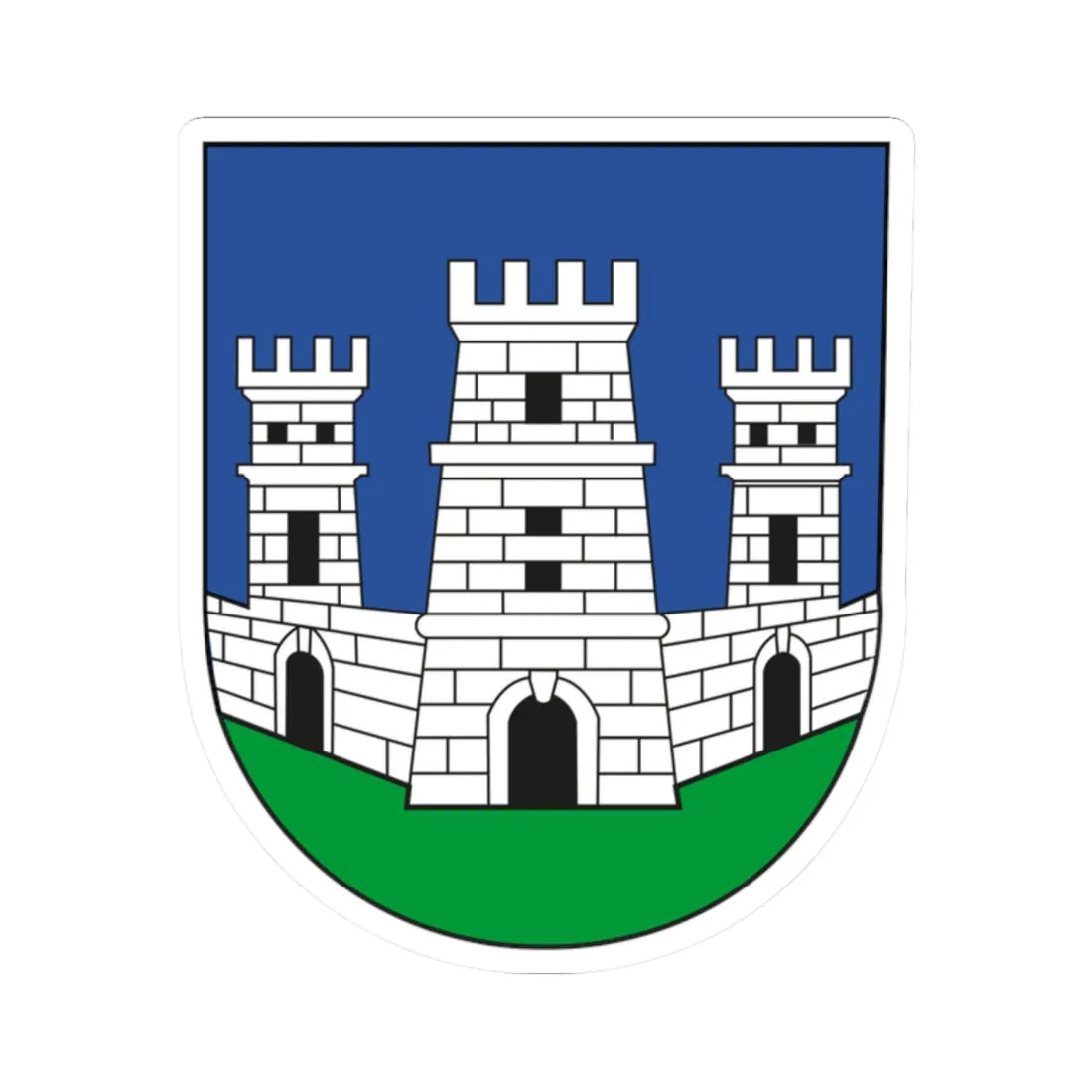 Coat of arms of Stari Grad (Croatia) (Coat of Arms) STICKER Vinyl Kiss-Cut Decal 2 Inch White - The Sticker Space