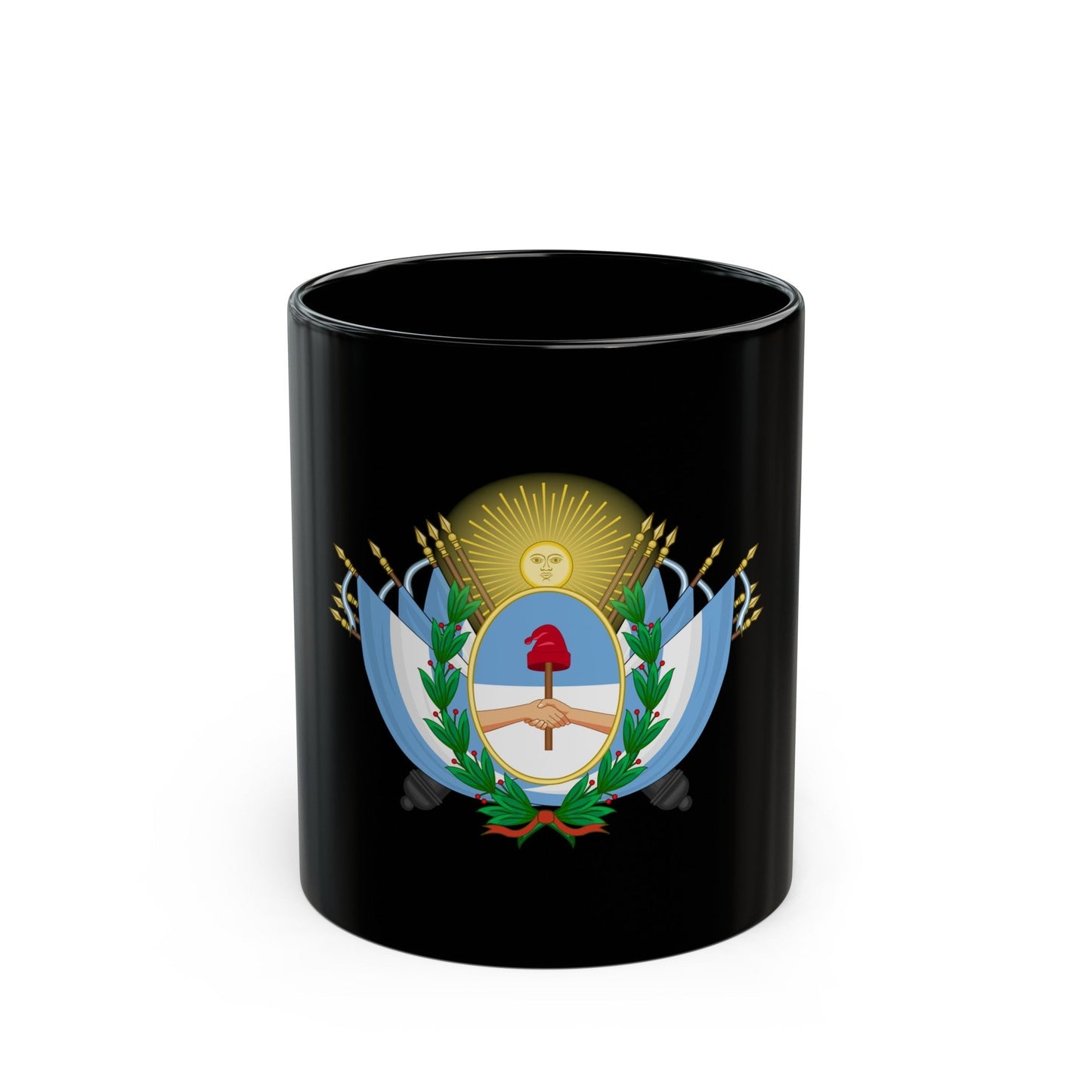 Coat of Arms of State of Buenos Ayres - Black Coffee Mug-11oz-The Sticker Space